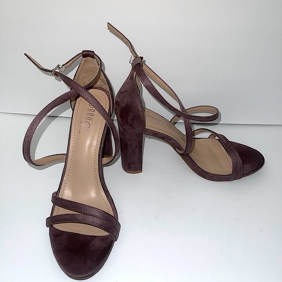 Rouge Purple Suede Heels - Picture 1 of 5